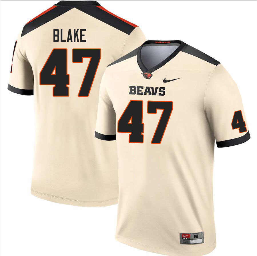 Men #47 Tyree Blake Oregon State Beavers College Football Jerseys Stitched Sale-Cream